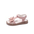 thumbnail image 4 of Xfvqtps Girls Summer Sandals Bow Princess Hook and Loop Strap Soft Sole Non-Slip Open Toe Casual Beach Shoes, 4 of 7