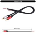 thumbnail image 3 of Flexible Auditory Y Splitter Cable Auditory Male to Bare Wire Open End Pigtail Connection for Superior Sound in Home Theaters silver, 3 of 4