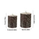 thumbnail image 3 of Set de velas LED sin llama | Textura de corteza de pino, luz parpadeante, alimentado por pilas | Tallas grandes y pequeñas, marrón | Decoración decorativa segura y sin humo para Navidad, Invierno y, 3 of 6
