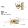 thumbnail image 6 of Hunter - Lenlock 2-light Alturas Gold, Medium Size Vanity Light, Dimmable, Modern Style, for Bedrooms, Kitchens, Dining, Living Rooms - 19927, 6 of 7