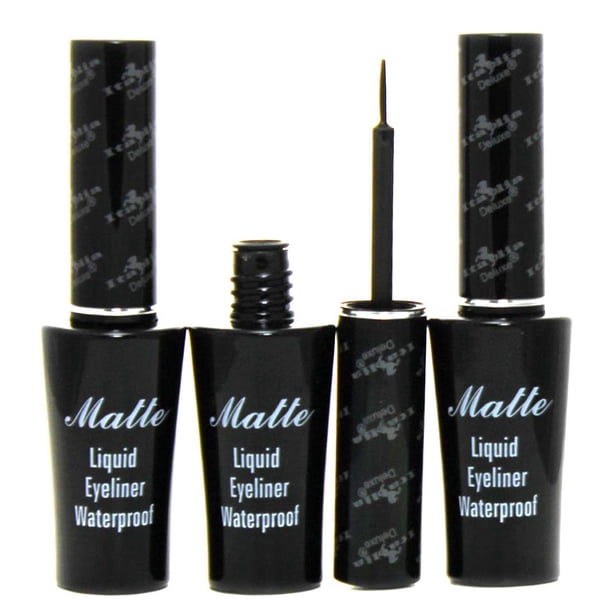 Delineador de ojos líquido mate Italia Deluxe resistente al agua (3 piezas)