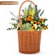 thumbnail image 3 of Cesta de almacenamiento tejida con asa, cesta para boda, cesta para niña de las flores, cesta de almacenamiento para regalo, 3 of 6