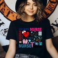 thumbnail image 3 of Nurse Graphic T-Shirt | Colorful Nurse Words and Medical Icons Tee, White, Size S, 3 of 6