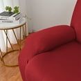 thumbnail image 6 of Yipa Universal Lazy Slipcover Protector Wedding Armchair Couch Stretch Removable Party Recliner Sofa Covers Red 3 Seat, 6 of 8