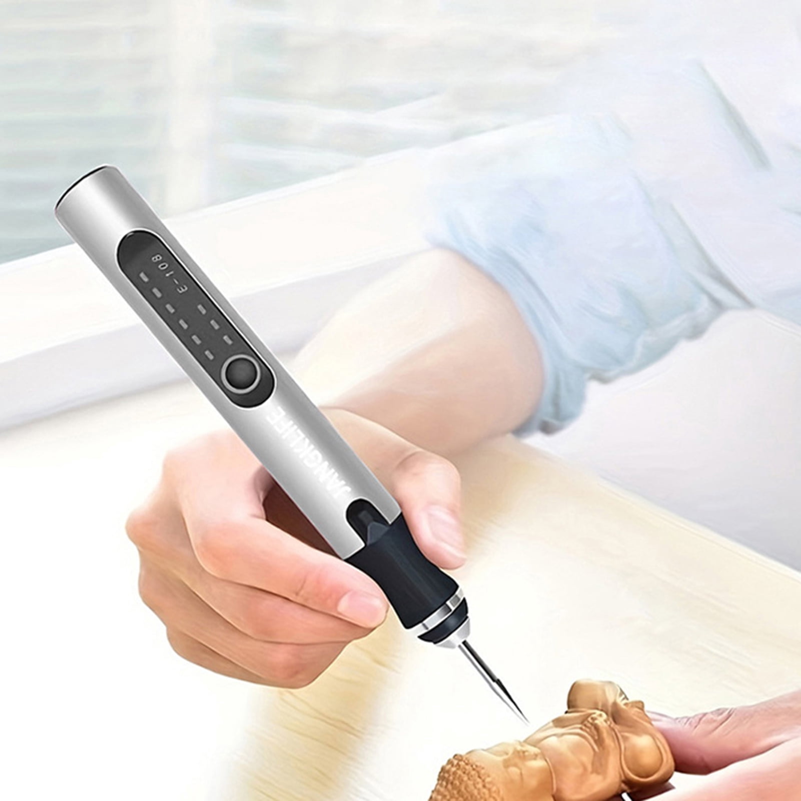 Yesbay Electric Grinder Engraving Pen Cordless Rotary Engraver Pen for Metal Wood Glass Crafts And Plastic USB Rechargeable Engraving Machine Kit Etcher Tool