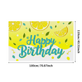 thumbnail image 3 of Lemon Themed Happy Birthday Banner Background Backdrop Decorations for Birthday Party Photography Props Celebrations Event Decor Party Supplies, 3 of 7