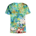 thumbnail image 5 of Blouse d'Été Grande Taille à Manches Courtes pour Femmes, Blouse Imprimée d'Été, T-Shirts Décontractés à Col en V, Hauts à Manches Courtes, T-Shirt à Col en V pour Femmes en Liquidation, 5 of 5