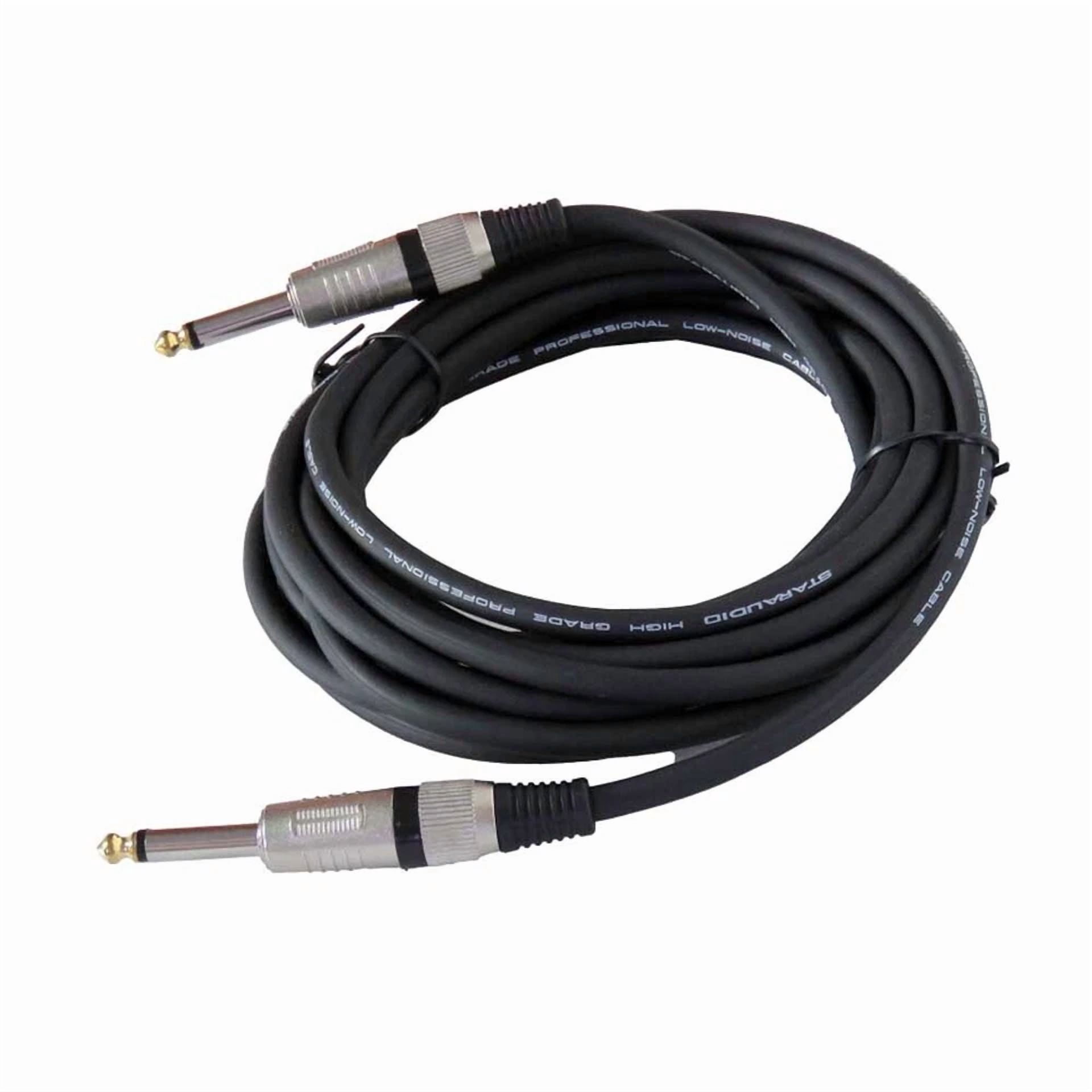 BUTTERFLY- 15Ft Instrument Guitar Audio Speaker Cable 6.35Mm 1/4" To 1/4" Mono Male Cord