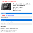 thumbnail image 2 of Power Seat Switch - Compatible with 2005 - 2013 Chrysler 300 2006 2007 2008 2009 2010 2011 2012, 2 of 2