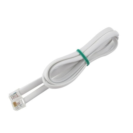 - Unique Bargains 3.3Ft Length 6P6C RJ11 Telephone Extension Fax Modem Cable Line White