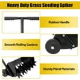 thumbnail image 4 of 20-Inch Rolling Lawn Aerator with Wheels, Manual Spike Aerator Yard Lawn Tool with Adjustable Handle, Soil Aerator, Grass Aeration Tool for Garden Yard Patio, Lawn Care, Loosening Soil, 4 of 7