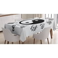 thumbnail image 1 of Ambesonne Yin Yang Tablecloth Rectangular Table Cover, Asianlism, 52"x70", Black and White, 1 of 3