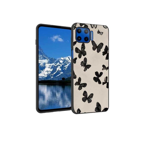 Compatible with Moto One 5G UW Phone Case, Butterflies 75 Case Men Women, Flexible Silicone Shockproof Case for Moto One 5G UW