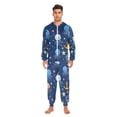 thumbnail image 3 of FORMRS Onesies Pajama for Adults Unisex Hoodie Winter Jumpsuit One Piece Sleepwear, Sizes S-2XL, Blue Jellyfish, 3 of 7
