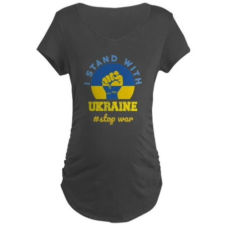 

CafePress - Stand With Ukraine Broken Peace Maternity T Shirt - Maternity Dark T-Shirt