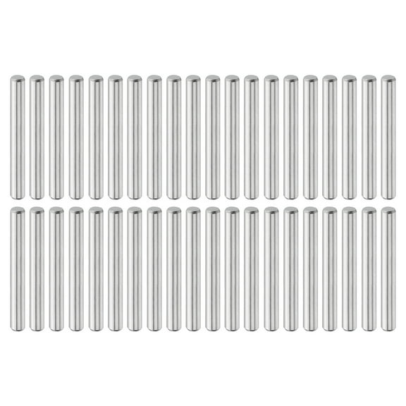 Uxcell 40 Pcs 3 mm x 25 mm Dowel Pins, 316L Stainless Steel Cylindrical Dowel Pins Shelf Support Peg Pin Rod Fasten Elements Metal Shelf Pegs Silver Tone