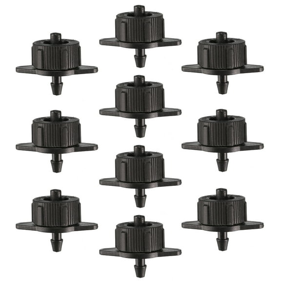 Uxcell Pressure Compensating Dripper 1 GPH 4L/H Emitter Plastic Black 15pcs
