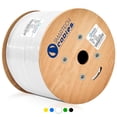thumbnail image 2 of Cat6a Plenum Cable 1000ft, 100% Solid Copper, 23 AWG, 750MHz, PoE++, UTP, 10GB White, 2 of 8