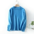 thumbnail image 4 of Busydd Girls Sweaters 2-14 Years Unisex Casual Fuzzy Knit Sweaters Solid Color Round Neck Boys Sweaters Comfy Warm Toddler Teen Girl Clothes, 4 of 6