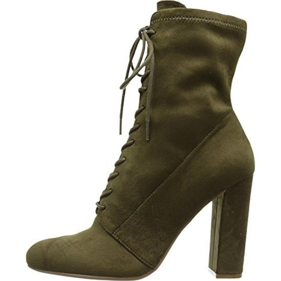 Steve Madden Womens Elley Bootie Lace Up Ankle Boots