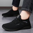 thumbnail image 4 of Men's Low-Top Lace-Up Knit Upper Walking Shoes Streamlined Lightweight Sole Casual Daily Athletic Sneakers, 4 of 5