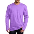 thumbnail image 3 of ZUBMGKTE Men's Long Sleeve Workout Shirts with Thumb Holes Moisture Wicking Quick Dry Base Layer, Athletic Running Gym Hiking Shirts, Polyester Undershirts, 3 of 8
