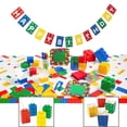 thumbnail image 2 of Fun Express Color Brick Party Ultimate Disposable Tableware Kit for 8 Guests - 156 Pc, 2 of 4