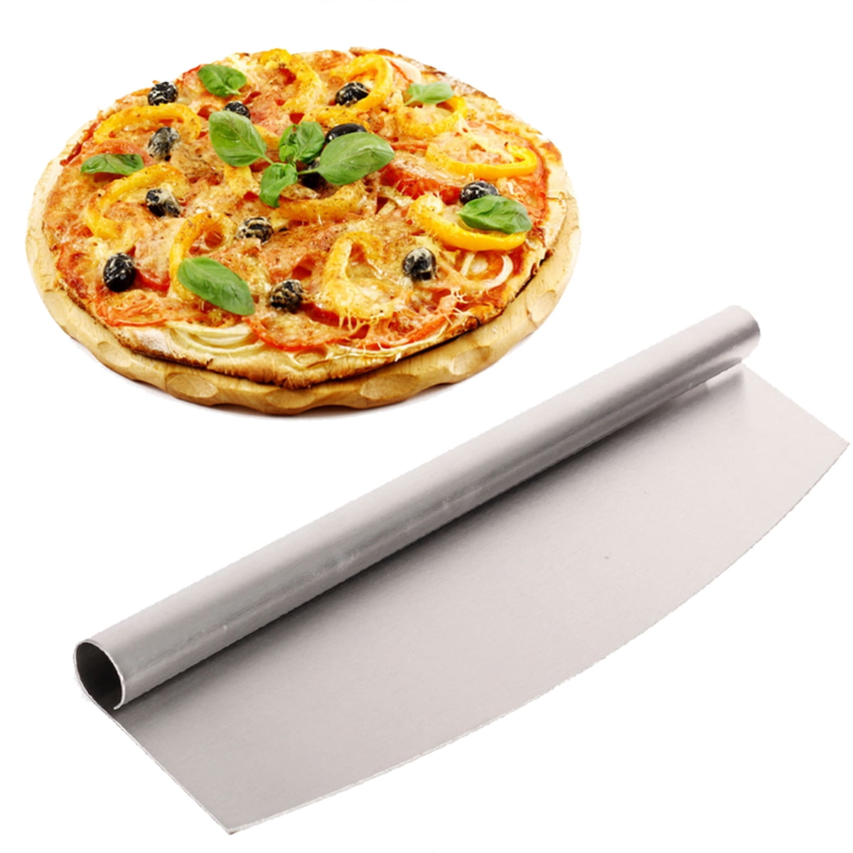 Stainless Steel Pizza Cutter 14 inch Blade Rocker Style Professional