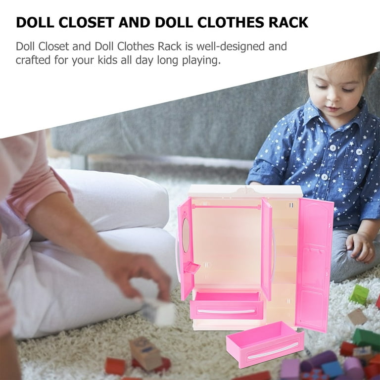 Doll wardrobe 1 Set of Doll Wardrobe Doll Clothes Closet Mini