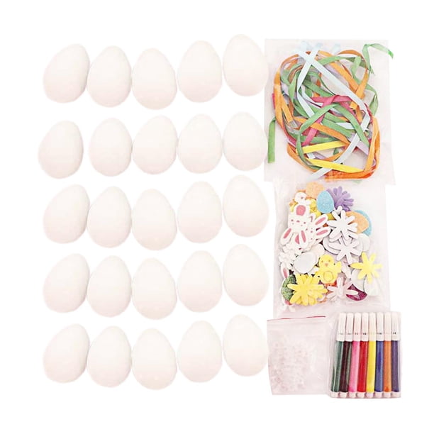 Bearachild Kit de artesanía de huevos de Pascua DIY, adorno colgante de pintura para decoración de fiesta infantil Type2 NO2