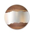 thumbnail image 2 of Espejo circular decorativo enchapado a mano con parota natural, 2 of 4