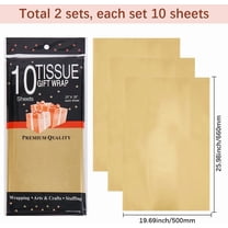 20 Sheets 26 x 19.7 Inch Gold Gift Wrapping Tissue Bouquet Packaging Paper Rectangle Present Flower Florist Floral Wrap Tissue Sheets Supplies for Birthday Present Gift Bouquet DIY Art Crafts