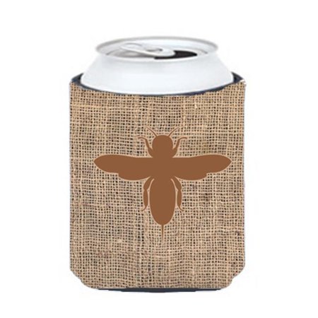

Bee Burlap And Brown Can Or Bottle Hugger