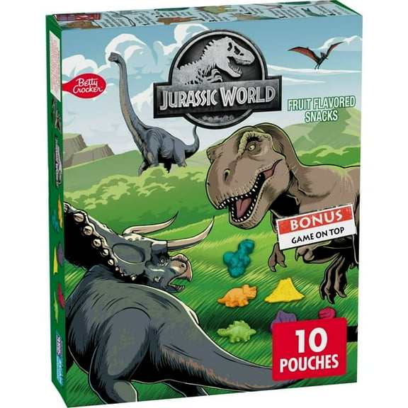 Jurassic World Fruit Flavored Snacks, Treat Pouches, Gluten Free, 10 Ct, 8 oz(2pack)