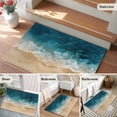 thumbnail image 5 of 2x3 Ft Entryway Area Rug, Teal Coastal Kitchen Rug Runner Washable Floor Mat, Summer Beach Nautical Saeside Non Slip Indoor Door Mat Throw Carpet for Bathroom Living Room Bedroom, 5 of 8