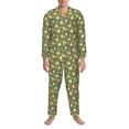 thumbnail image 3 of Fotbe Shiba Inu Dog And Flower Pijama de Hombre con Estampado de Manga Larga, Conjunto de 2 Piezas, Ropa de Dormir Suave y Cómoda con Bolsillos-XX-Large, 3 of 7