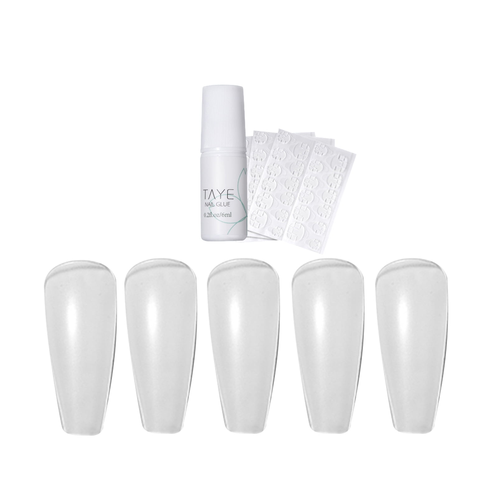 UDIYO 144Pcs/Set False Toenail Tip Smooth Surface GrindingFree