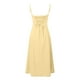 thumbnail image 5 of Vestido ajustado con cintura entallada y cordón ajustable para mujer - Vestido de fiesta sin mangas con cuello cuadrado y tirantes, con cremallera en la espalda (XS-XXL), 5 of 6