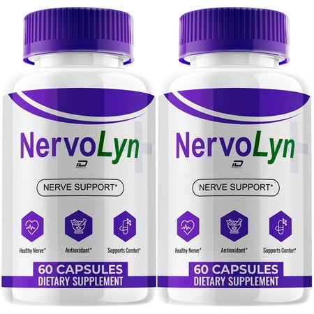 Nervo Lyn Capsules – Nervolyn Natural Ingredients Glycogen Support, 2 Pack, 120 Capsules