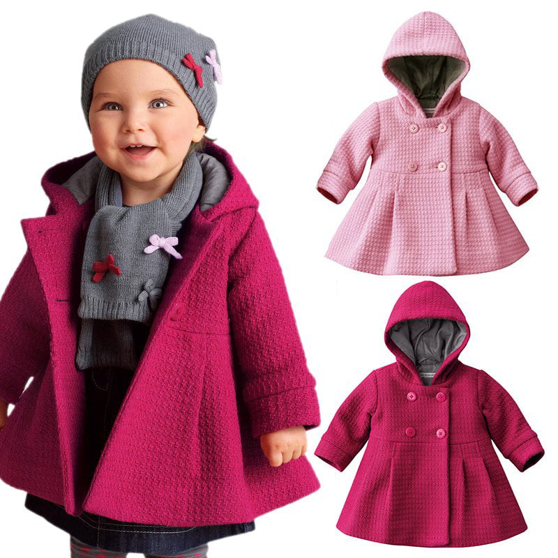 Baby Girl Hooded Coat Kids Toddler Jackets Outerwear Child Girls Jacket Clothing