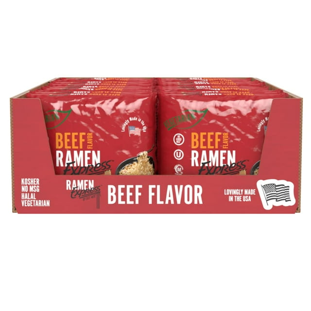 Pack x 24 Ramen Sopa Instantánea Sabor Carne Apta Vegetariana 85g Extra Kosher