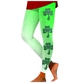 thumbnail image 6 of COMVALUE Womens Stretchy Pants Green Shamrock Patricks Day Clover Leaves Leggings (Light Green, S), 6 of 7