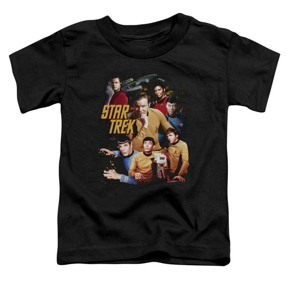 Star Trek At The Controls Toddler T-Shirt Black