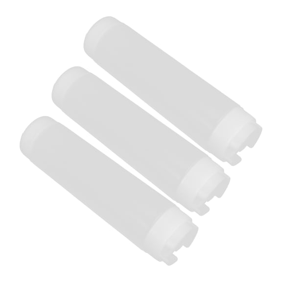 Pretyzoom 3pcs Sour Cream Squeeze Bottle Plastic White for Condiments for Households