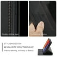 thumbnail image 6 of iPhone 12 Pro Max Case, Dteck Leather Flip Wallet Case with RFID Blocking Card Slot Magnetic Closure Folio Phone Case for Apple iPhone 12 Pro Max 6.7 inch 2020, Black, 6 of 10