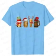 thumbnail image 3 of Camiseta de Feliz Navidad para hombre, camisetas para amantes de los beber, camiseta divertida de cerveza de Papá Noel, camisetas gráficas de luces navideñas de gran tamaño para hombre, 3 of 5