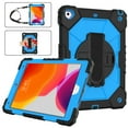 thumbnail image 6 of Dteck Case for iPad 9th Generation 10.2-inch,iPad 8th/7th Gen 10.2" Shockproof Rubber Armor 3-Layer Protection Case Hybrid Kickstand Cover with Adjustable Shoulder/Hand Strap,Blue+Black, 6 of 7