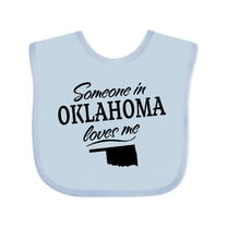Inktastic Someone in Oklahoma Loves Me Boys or Girls Baby Bib