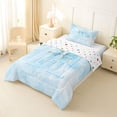 thumbnail image 2 of Manfei Blue Bownot Twin Comforter Sets,Girls Personalized Letter A Bedding Set,Polkadot Reversible,2-Piece,1 Comforter and 1 Pillowcase, 2 of 7