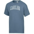 thumbnail image 2 of Men's-ComfortWash  Heather Blue North Carolina Tar Heels Distressed Arch T-Shirt, 2 of 3